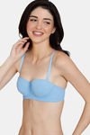 Zivame Beautiful Basics Padded Wired 3/4th Coverage Strapless Bra - Little Boy Blue — thumbnail 8